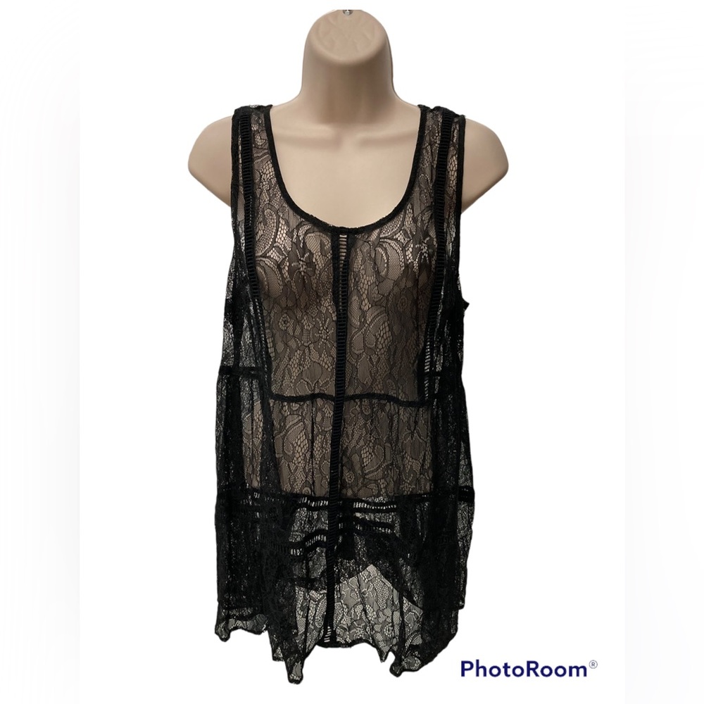 🛍️Torrid Babydoll Sheer Lace Sleeveless Black size 0X